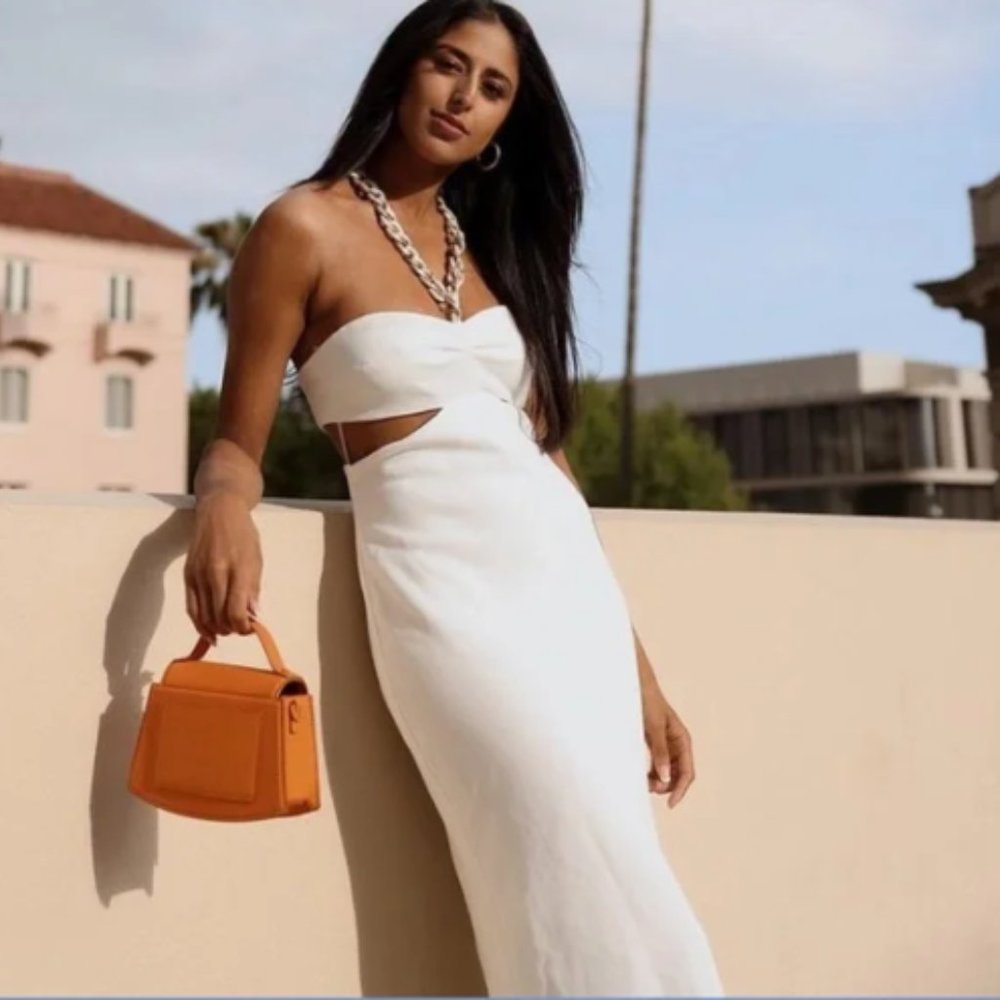 LAST ONE! BLOGGER'S FAVE! Zara Cut Out Dress White Sz XS, M NWT - Picture 13 of 17